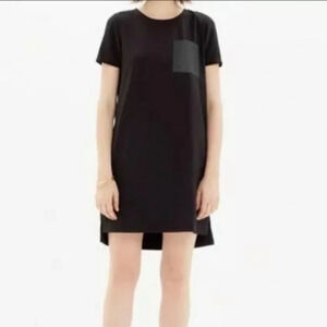 Madewell Leather Pocket Tee Shirt Shift Dress